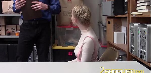  REBEL blonde sucks HUGE white cock FOR FREEDOM inside OFFICE